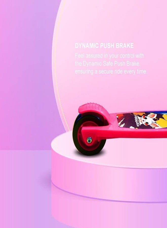 Lacossi Scooter for Kids - Kids Scooter, Skate Scooter, Runner Scooter, Kick Scooter for Kids, Boys, Girls Adjustable Height, Foldable & Weight Capacity 70 kgs with for Indoor and Outdoor (Red) - Image 5